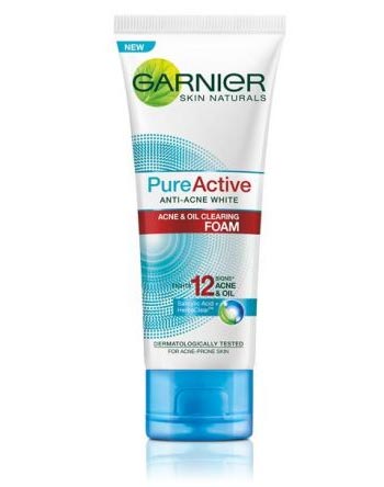 Sabun wajah bagus untuk kulit berjerawat - Garnier Pure Active Acne & Oil Clearing Foam
