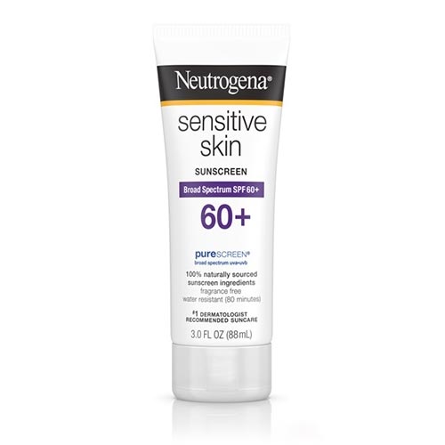 Sunscreen untuk kulit sensitif dan berjerawat - Neutrogena Sensitive Skin Sunscreen Broad Spectrum SPF 60+