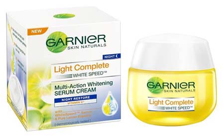 Garnier Light Complete White Speed Multi-Action Whitening Serum Cream Night