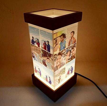 Hadiah valentine lampu acrylic foto kebersamaan