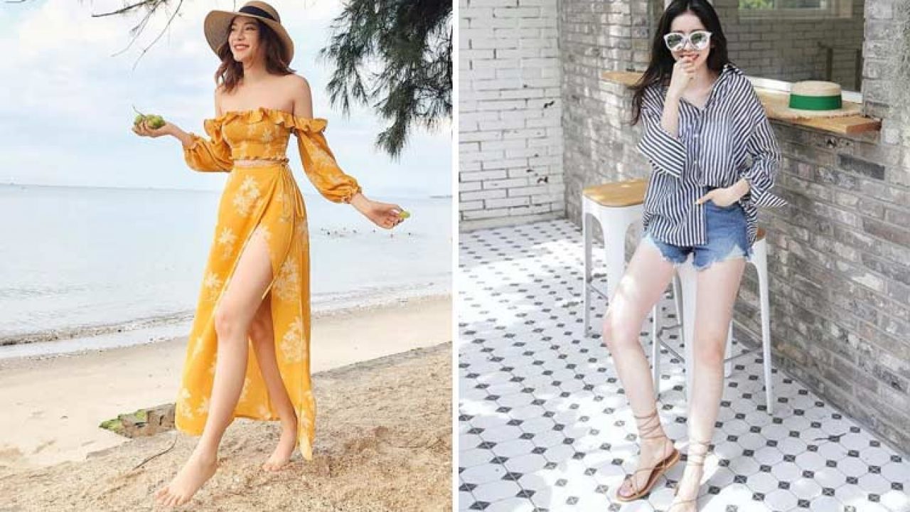Gaya Baju  Pantai  Wanita Asia