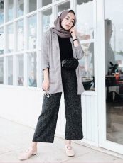 20 OOTD Celana Kulot Kekinian Dan Trendi Untuk Para Hijaber