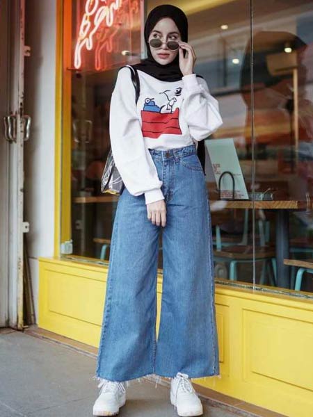 20 OOTD Celana Kulot Kekinian Dan Trendi Untuk Para Hijaber