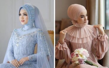 14 Inspirasi Gaun Pengantin Hijab Muslimah Kekinian