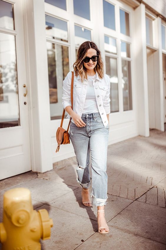 Jaket jeans wanita minimalis
