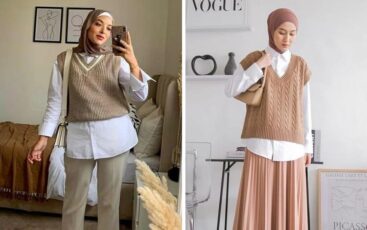 Inspirasi Mix and Match Vest Hijab Kekinian