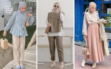 OOTD Blouse Hijab Aneka Warna dari Putih, Hitam hingga Cokelat