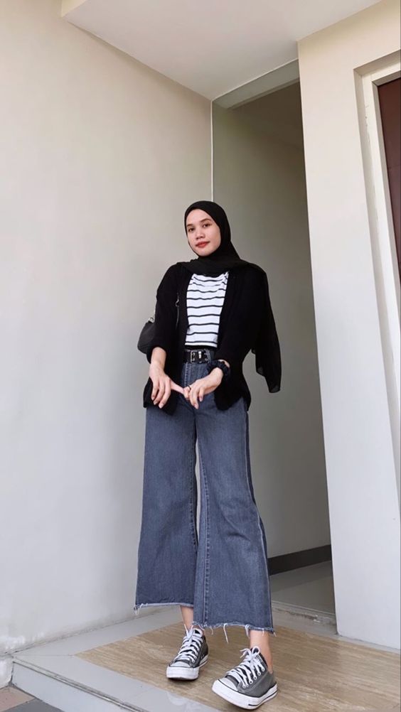 celana kulot jeans hijab