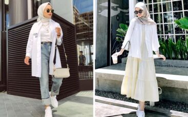 Inspirasi OOTD Outer Putih Hijab untuk Tampil Maksimal