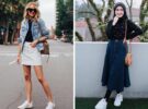OOTD Rok Jeans Hijab dan Non Hijab