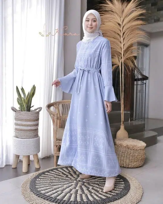 inspirasi gamis untuk remaja trendy