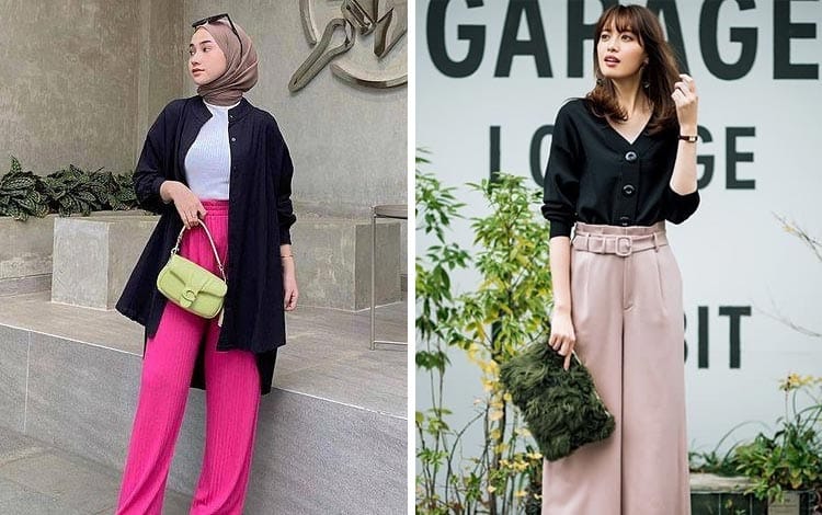 Inspirasi Outfit Kemeja Hitam Wanita